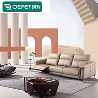 Usine de canapés sur mesure Foshan ODM/OEM : Ensemble de canapés inclinables convertibles modernes en cuir véritable pour salon et hôtel