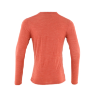 Vente chaude mode confortable hommes 100% laine mérinos col en v t-shirt à manches longues