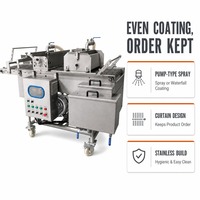 Machine automatique de panure pour nuggets de poulet et filets de poisson, ligne de panure en acier inoxydable, équipement de transformation alimentaire