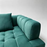 Canapé d'angle pour salon, canapé double avec chaise longue, canapé en velours vert, canapé modulaire en forme de U, canapé moderne de luxe, grand canapé