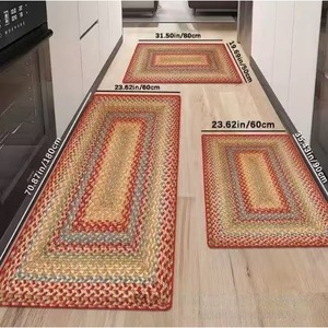Tapis de sol de cuisine tissé antidérapant, résistant aux taches, absorbant, 70,87 pouces/180 cm, 23,62 pouces/60 cm, 31,50 pouces/80 cm, design moderne et simple - Product Image 1