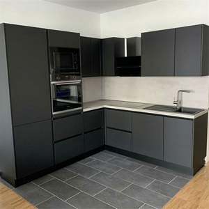 Meubles de cuisine au design moderne, panneau PVC brillant, nouveaux styles, mur complet, profil en feuille acrylique, vente en gros, armoire en bois du Ghana - Product Image 1