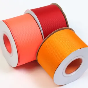 Fabrik Großhandel benutzer definierte 100Yards pro Rolle 196 Farben Polyester Gros grain Brutto kornband