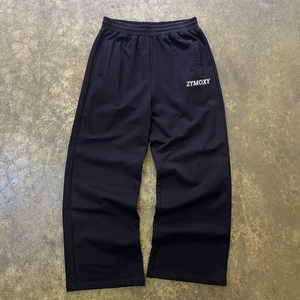 Pantalon de survêtement ample et large en coton épais 100 % avec logo personnalisé - Product Image 5