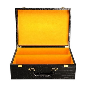 Đen Cá Sấu Hộp Da Sang Trọng Bằng Gỗ Giày Hộp Cho Rượu Vang Công Cụ Nước Hoa Tùy Chỉnh Lưu Trữ Vali Hộp Bao Bì Cho Quần Áo - Product Image 3