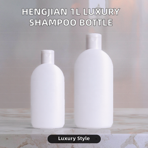 Hengjian Hot Sale Wholesale 1000 ml Luxury Cylinder Cosmetic Packaging Green <b>Pink</b> PET Shampoo Face Cream Plastic <b>Bottle</b> Screw - Product Image 2