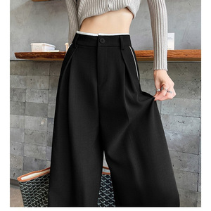<span class=keywords><strong>Pantaloni</strong></span> da donna di fascia alta <span class=keywords><strong>grigi</strong></span> nuovi <span class=keywords><strong>pantaloni</strong></span> dritti Casual a vita alta autunno - Product Image 4