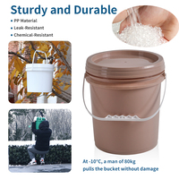 Harga Grosir Ember Plastik PP Putih 10L Anti Bongkar, Tahan Lama, dengan Tutup, Cetak Kustom, Garansi 2 Tahun