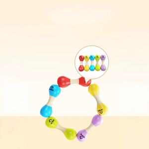 Sonajeros de Madera Coloridos, Juguete Sensorial para Entrenamiento de Agarre, Instrumento de Percusión Orff - Product Image 3