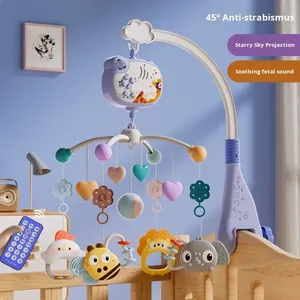 Mobile musical rotatif pour lit de bébé 0-24 mois, hochet apaisant pour nouveau-né, jouet OVNI suspendu à agripper - Product Image 4