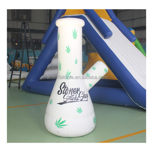 Outdoor Advertising Inflatable Giant Inflatable Smoke Beaker Water Pipes Model Smoking  Bongs Balloons Inflatable Beaker