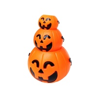 Seau à bonbons d'Halloween en plastique durable avec éclairage intégré, emballage personnalisé, fournitures festives pour les fêtes