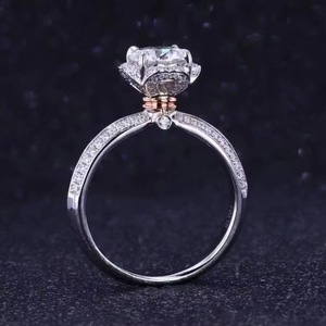 Bijoux fins, bague de fiançailles et de mariage sur mesure en or 14 carats pur, moissanite 1,5 ct couleur VVS1D, bijoux en or pour femmes - Product Image 3
