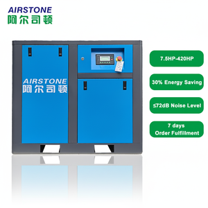 เครื่องอัดอากาศแบบสกรูอุตสาหกรรม Airstone ค่าบำรุงรักษาน้อย ความเร็วคงที่ 1.1 ลบ.ม./นาที แรงดัน 7/8/<span class=keywords><strong>10</strong></span>/12 บาร์ กำลังไฟ 7.5 กิโลวัตต์ <span class=keywords><strong>10</strong></span> แรงม้า มอเตอร์ IP54 - Product Image 1