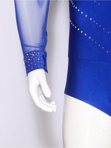 Men's Elegant <b>Sparkly</b> Design Sheer Long Sleeve Bodycon Category <b>Bodysuit</b> Male Custom Latin Stage Performance Wear - Product Image 5