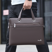 New Designer Black Custom Briefcase Purse Handbag Men's PU Leather Laptop Messenger Bag Waterproof Briefcases
