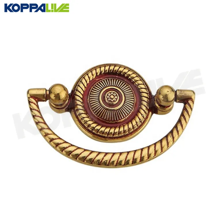 Koppalive European style Drawer Round Pulls Ring Handle Knobs Black Bronze Brass Wardrobe Cabinet Handles