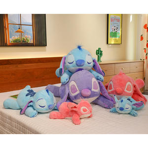 Penjualan terlaris grosir bantal lempar bulu lembut mainan mewah jahitan bunga sakura malaikat jahitan ungu merah muda biru lucu dengan isian PP - Product Image 2