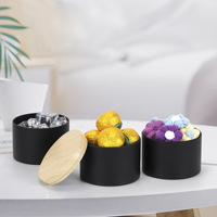 4oz/8oz Leere Weißblechdosen mit Holzmaserungsdeckeln, Runde Metall-Kerzendosen für Kerzenherstellung, Aufbewahrung & Geschenkverpackung