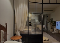 Fenêtres pliantes en acier Corten, style français moderne, fines, insonorisées, isolantes thermiquement, pour escaliers d'appartement
