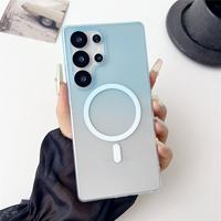 Étui magnétique dégradé couleur bonbon, mat, antichoc, protection 360°, anti-traces de doigts pour S26/S25/S24/S23 Ultra/S26 Plus/S24