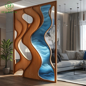 KHÁCH SẠN chủ đề Nhà Hàng phân vùng trang trí nhà hàng phân vùng màn hình hualin phong cách hiện đại phân vùng nhà hàng trang trí - Product Image 2