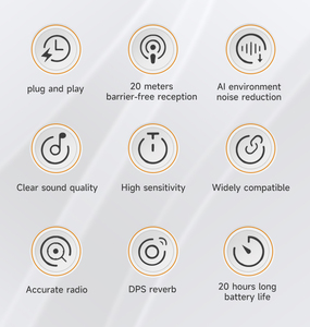 Micrófono de Solapa Inalámbrico Omnidireccional SX23 con Cancelación de Ruido, Rango de Transmisión de 20 Metros para Entrevistas en la Calle y Videos Musicales - Product Image 4
