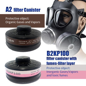 Masker <span class=keywords><strong>Gas</strong></span> <span class=keywords><strong>Respirator</strong></span> wajah penuh, dapat digunakan kembali dengan <span class=keywords><strong>Filter</strong></span> karbon aktif 40mm untuk <span class=keywords><strong>Gas</strong></span> kimia semprotan cat - Product Image 4