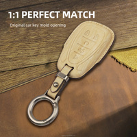 Magicocase Étui de protection pour clé de voiture Chevrolet A60 en cuir grain de bois fait main pour 1963-1968 3 couleurs