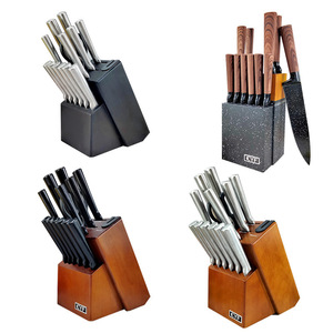 Juego de Cuchillos de Cocina Japoneses Personalizados al por Mayor de Acero Inoxidable con Alto Contenido de Carbono, Revestimiento Antiadherente y Bloque de Madera - Product Image 6