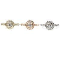 Production rapide, qualité supérieure, or blanc massif 18 carats, diamant véritable classique, fait main, semi-monture pour fiançailles, fête, mariage