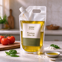 Poche souple écologique pour huile moteur avec bec verseur et poignée, 1L, 3L, 5L