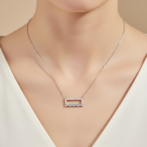 Tremendous Quality Elegant Design Shiny <b>Thin</b> <b>Chain</b> Necklace Jewelry 18K Solid White <b>Gold</b> Real Natural Diamond Pendant Necklace - Product Image 1