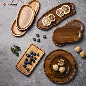 Palé de madera, bandejas de comida utilizadas en muchas ocasiones, platos de varias formas, decoración perfecta moderna, regalos de boda y vacaciones - Product Image 1