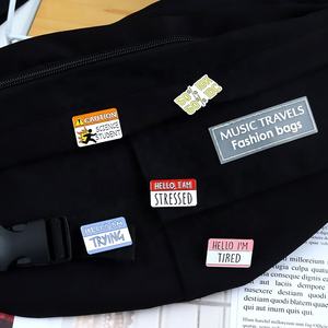 Diyalog sloganı emaye pimleri Hello ben gerilmiş yorgun çalışıyor stres rahatlatmak broş giysi hediye kadın için arkadaş takı - Product Image 3