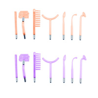 Populaire Kit de 7 Pièces Portable de Darsonval Haute Fréquence en Verre pour Rajeunissement Facial et Élimination de l'Acné, Appareil Galvanique Portatif, Garantie 1 An (États-Unis)