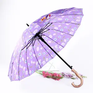 supplier sombrillas New Design special Rainbow Outdoor Garden Umbrella Colourful Indian umbrellas cheap stick girl's umbrella