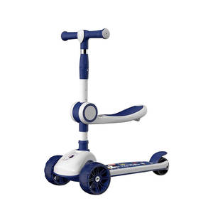 Patinete para niños 3 en 1, altura ajustable, con luces y música, para edades de 3 a 6 años, patinete con pedales a batería - Product Image 2