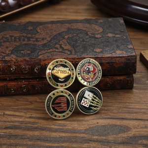 2025 tùy chỉnh vàng bảng kim loại bảo vệ may mắn Poker chip thách thức <span class=keywords><strong>Token</strong></span> với khắc thiết kế mạ kỹ thuật - Product Image 1