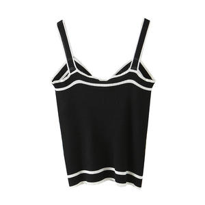 แฮปปี้ฮัทเสื้อกั๊กถักนิตติ้งสำหรับผู้หญิงไซส์พลัส รุ่น N7487 สีพื้น ผลิตจากเส้นใยอะคริลิก เสื้อกล้ามติดกระดุมเม็ดเดียว สีฟ้า เทา ขาว ดำ - Product Image 4