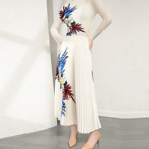 Accepter <span class=keywords><strong>Ensemble</strong></span> 2 pièces personnalisé de haute qualité plissé imprimé style décontracté pour femmes <span class=keywords><strong>Ensemble</strong></span> chemise à manches longues et jupe longue plissée <span class=keywords><strong>Ensemble</strong></span> deux pièces - Product Image 5