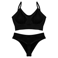 Soutien-Gorge Français Bon Marché Culotte Élégante Sous-vêtements Femme Culottes Filles Soutien-Gorge Sport Sexy Dos Fin Bonnet Ensemble Deux Pièces
