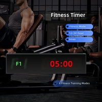 Chronomètre de fitness en alliage d'aluminium de haute qualité avec affichage LED à 6 chiffres de 1,5 pouce, compte à rebours positif pour entraînement de boxe et intervalles