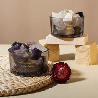 Diffuseur d'Huiles Essentielles d'Aromathérapie en Gros, Rochers de Cristal d'Arôme dans un Pot en Verre pour Parfum d'Intérieur, Pierre de Cristal