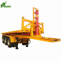 Semi-remorque benne basculante hydraulique pour conteneurs 20ft 40ft, châssis squelette