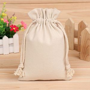 Custom Cotton Drawstring Pouch Bags Reusable Eco Friendly <b>Blank</b> Organic Small Cotton Canvas Drawstring Bag with Logo - Product Image 2