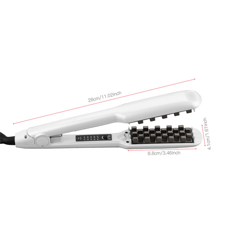 Dụng Cụ Tạo Kiểu Tóc Mềm Mại 3D Tóc Volumizing Iron 2 Trong 1 Máy Ép Tóc Máy Uốn Tóc Bằng Gốm Crimper Máy Uốn Sóng