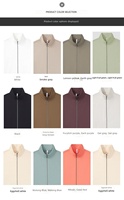 Sweat-shirt personnalisé avec logo, 330 g/m², 100 % coton |   Veste à col montant avec fermeture éclair |   Pull-over décontracté de style preppy pour homme, idéal pour l'école et le sport