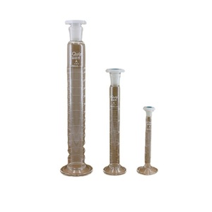 Cilindro graduado de Silicon Valley de 10-1000 ml, de vidrio de borosilicato alto, fondo redondo con tapón, para uso en laboratorio. - Product Image 1