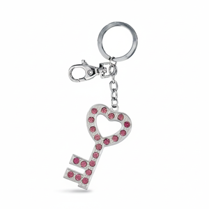 Heart Shaped Crystal <b>Key</b> <b>Chain</b> with <b>Key</b> Boxless Product - Product Image 2
